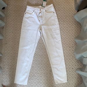 COPY - Brand new white straight let mom jeans